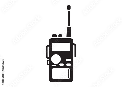 Walkie talkie icon, Walkie talkie silhouette vector