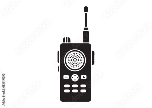 Walkie talkie icon, Walkie talkie silhouette vector