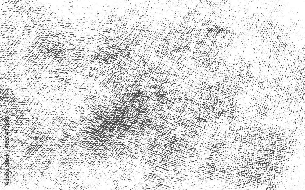 Fototapeta premium Black and white glitch distorted grunge texture, halftone dots and scattered dust particles overlay, abstract vintage noise background for creative artwork and digital design.