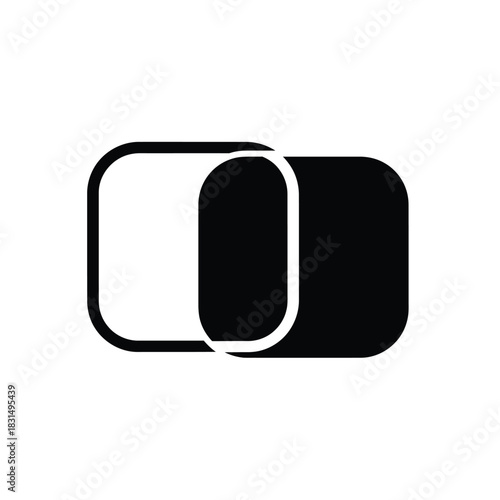 Toggle switch graphic symbol for on off control, activation, deactivation, user interface, or settings.