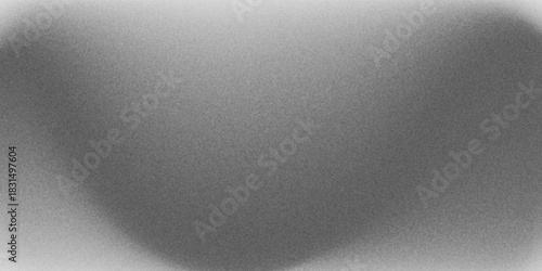 Grainy gradient background, grey black white monochrome abstract noise texture banner backdrop.vector eps10