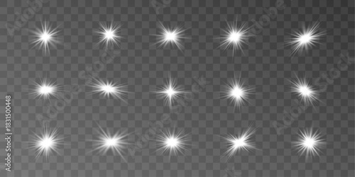 Matte grey star features subtle radiant glow with fine diffused highlights. Calm illumination gives it a minimalist, polished look. Vector