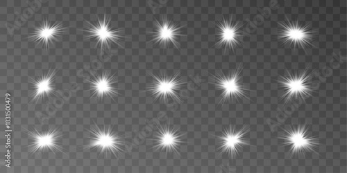 Soft grey star glows with gentle halo light and minimal shimmer pulses. Clean smooth outlines make the star elegant and modern. Vector