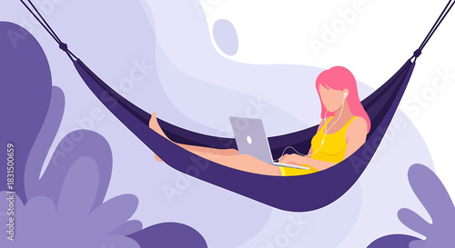 Relaxing in a Hammock with Laptop A Freelancer's Dream Workspace