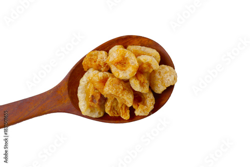 Crispy pork cracklings, a crunchy savory snack.