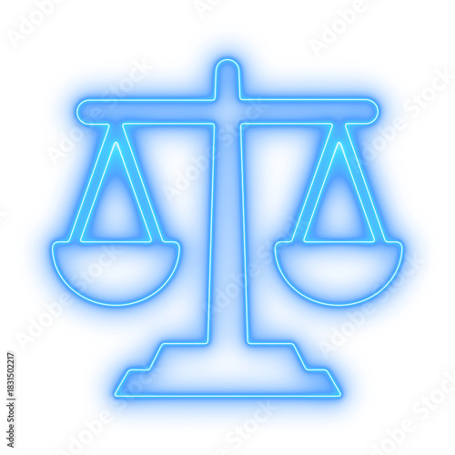 Blue Balance Scales with Hanging Pans for Compliance, Ethics Reviews, and Decision Modeling