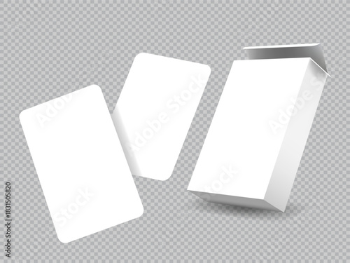playing cards flying mockup