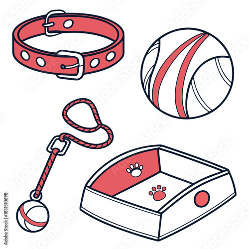 Pet accessories collar ball toy food bowl pet accessory