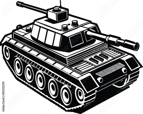 Military tank silhouette collection, army battle tanks vector set, armored vehicle clipart