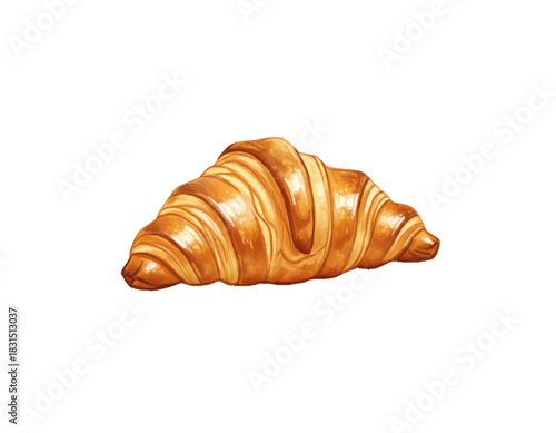 croissant isolated on white background