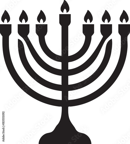 Set of Abstract Black and White Christmas Tree Icons with Geometric Patterns