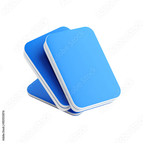 Two stacked blue phones