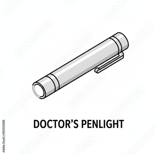 set of white doctor penlight