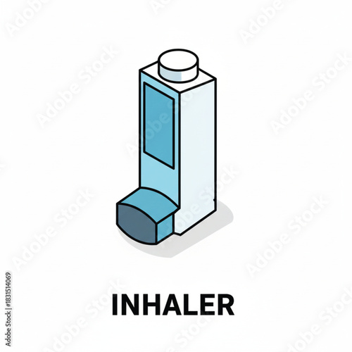 inhaler background white