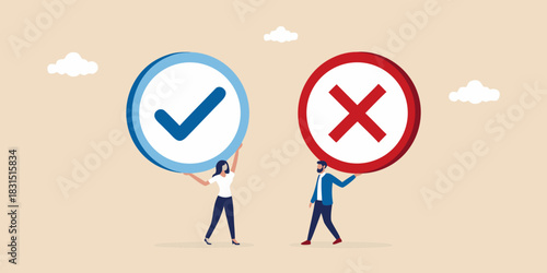 Decision making and choices between yes and no