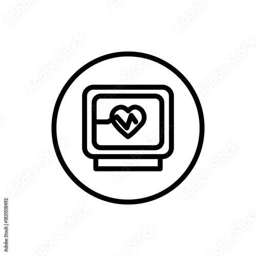 Cardiogram line icon