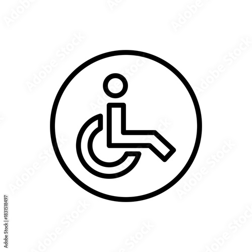 Handicap line icon