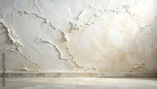 漆喰のテクスチャー,風化した漆喰の壁,　AI生成画像
