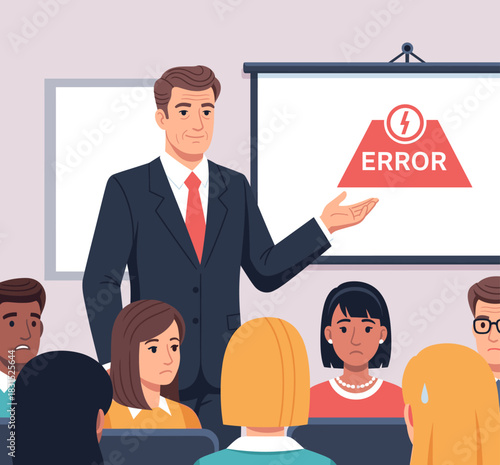 Presenting Concept Vector Illustration.