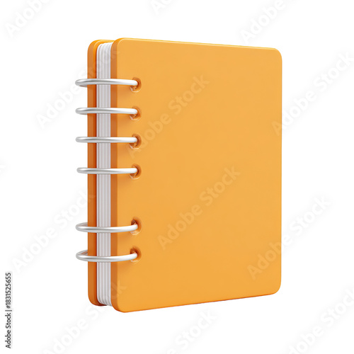 Orange spiral-bound notebook icon