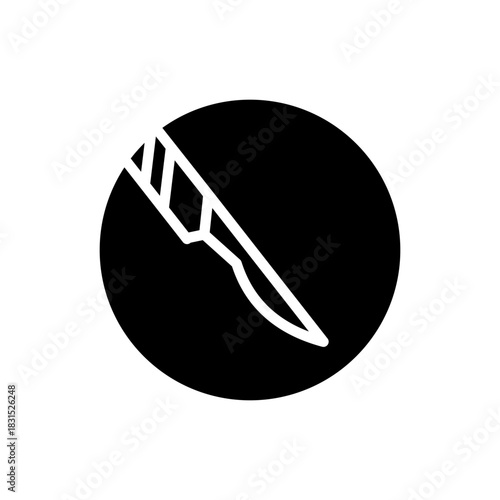 surgical blade Glyph Icon