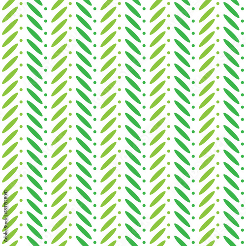 Pattern Seamless Herringbone Leaf Green Chefron