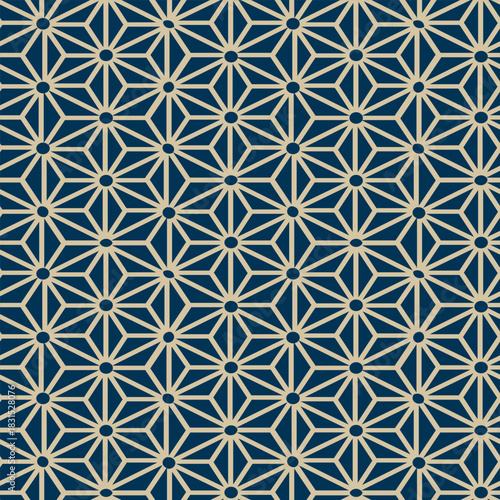 Pattern Seamless Japanese Asanoha Hemp Leaf