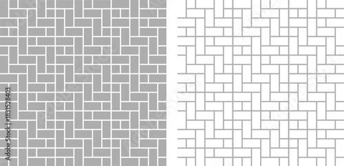 Pattern Seamless Brick Tilework Interlocking Parquet