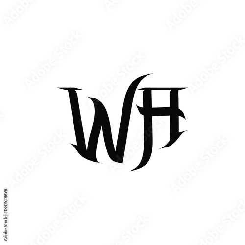 WA monogram logo design letter text name symbol monochrome logotype alphabet character simple logo