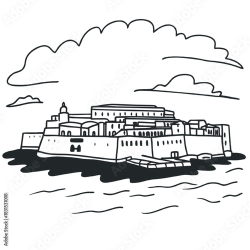 passenger ship in the sea