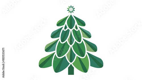 Stylized Christmas tree illustration