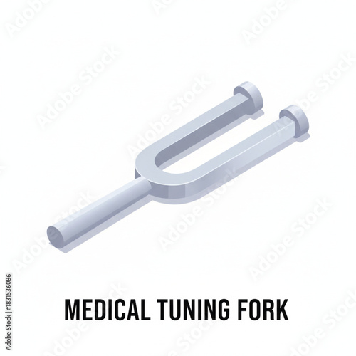 medical tuning fork vector illustration on white background