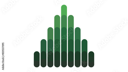 Abstract Forest Illustration: A modern illustration presents an abstract representation of a forest. The image uses minimalist design.