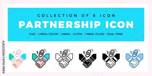 Pack of 6 Vector Partnership icon