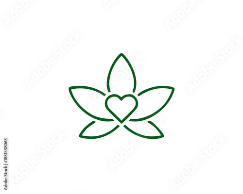 cannabis leaf logo. marijuana health medical logo design template vector illustration