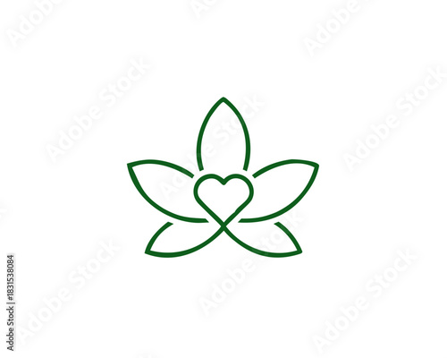 cannabis leaf logo. marijuana health medical logo design template vector illustration