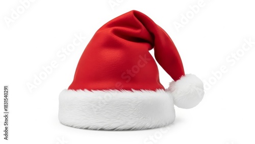 Red Santa Hat Isolated on White Background