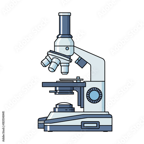 Detailed microscope illustration for scientific exploration and discovery of unseen realms