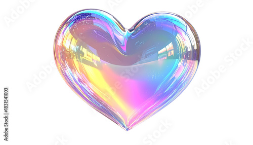  Transparent Soap Bubble Heart Shape – PNG