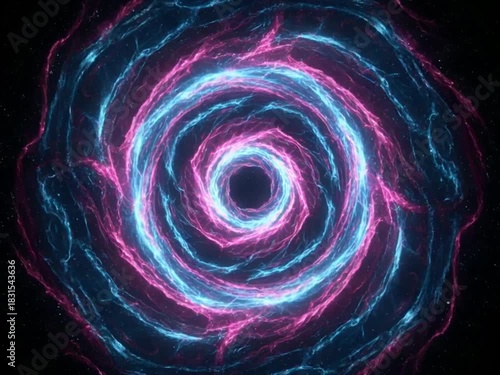 Futuristic neon tunnel loop animation with glowing lights and cyberpunk vibe. Perfect for VJ loops, motion graphics, music visuals, and digital backgrounds.