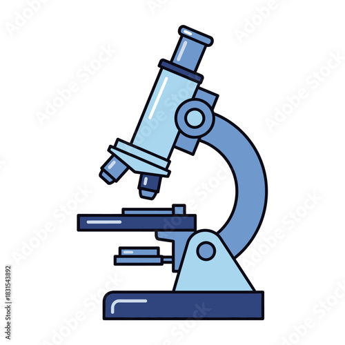 Microscopic observation device illustration for scientific investigation and research