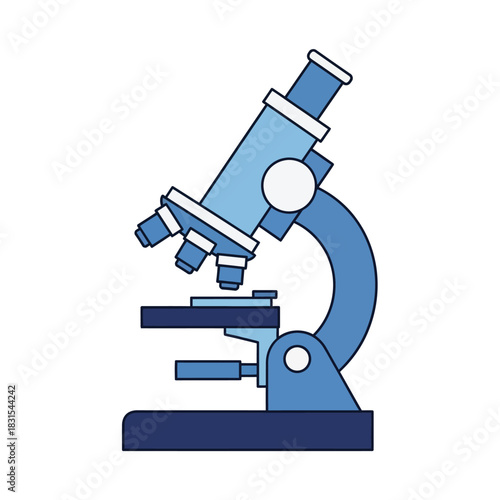 Illustration of a microscope for scientific exploration and detailed analysis of specimens