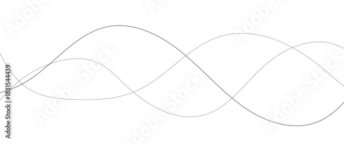 Technology abstract lines on white background. Undulate Grey Wave Swirl, frequency sound wave, twisted curve lines with blend effect