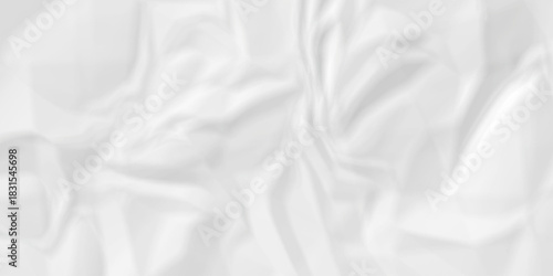 White crease billboard paper rough obsolete wrinkle. Cardboard paper white crumpled satin fabric ripped cloth decoration background	
