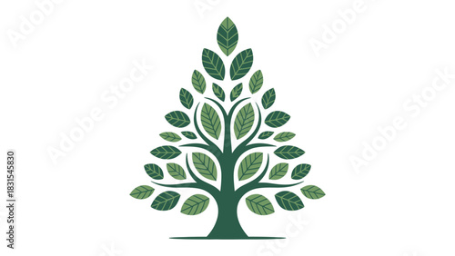 Abstract Tree: A stylized representation of a vibrant tree, brimming with life and vitality. Evoking a sense of growth and sustainability. 