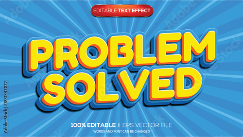 3D text effect problem solved theme