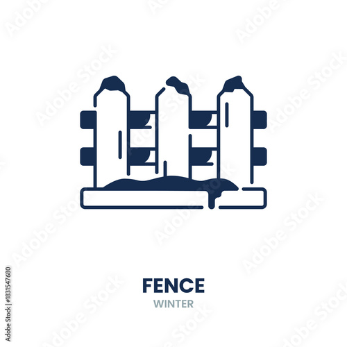 Fence icon. wooden, boundary, barrier, outdoor, garden, rustic, property, structure, plank, enclosure. Vector Icon Illustration