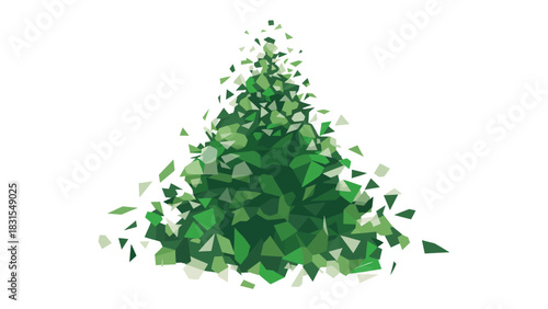 Geometric Tree Illustration: A stylized illustration of a tree created with geometric shapes, celebrating nature's form through a contemporary artistic lens.