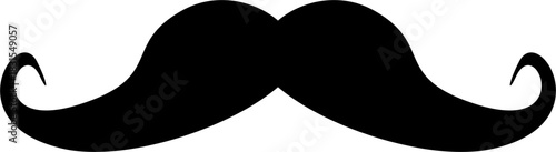 Black man mustache icon vector 