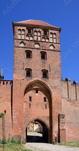 Historical Tower and Wall in the Old Town of Tangermünde, Saxony - Anhalt
